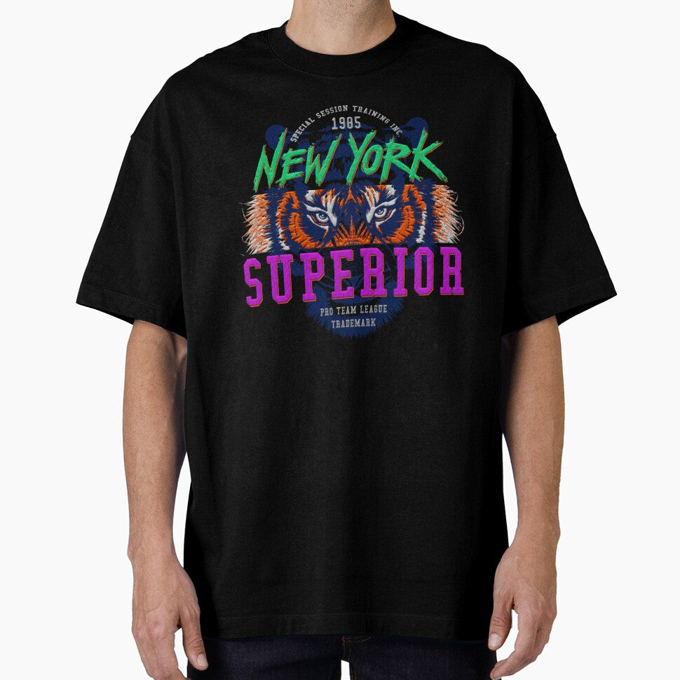 tiger new york superior - embroidery iron patch textured graphic artwork by hayrpictures
