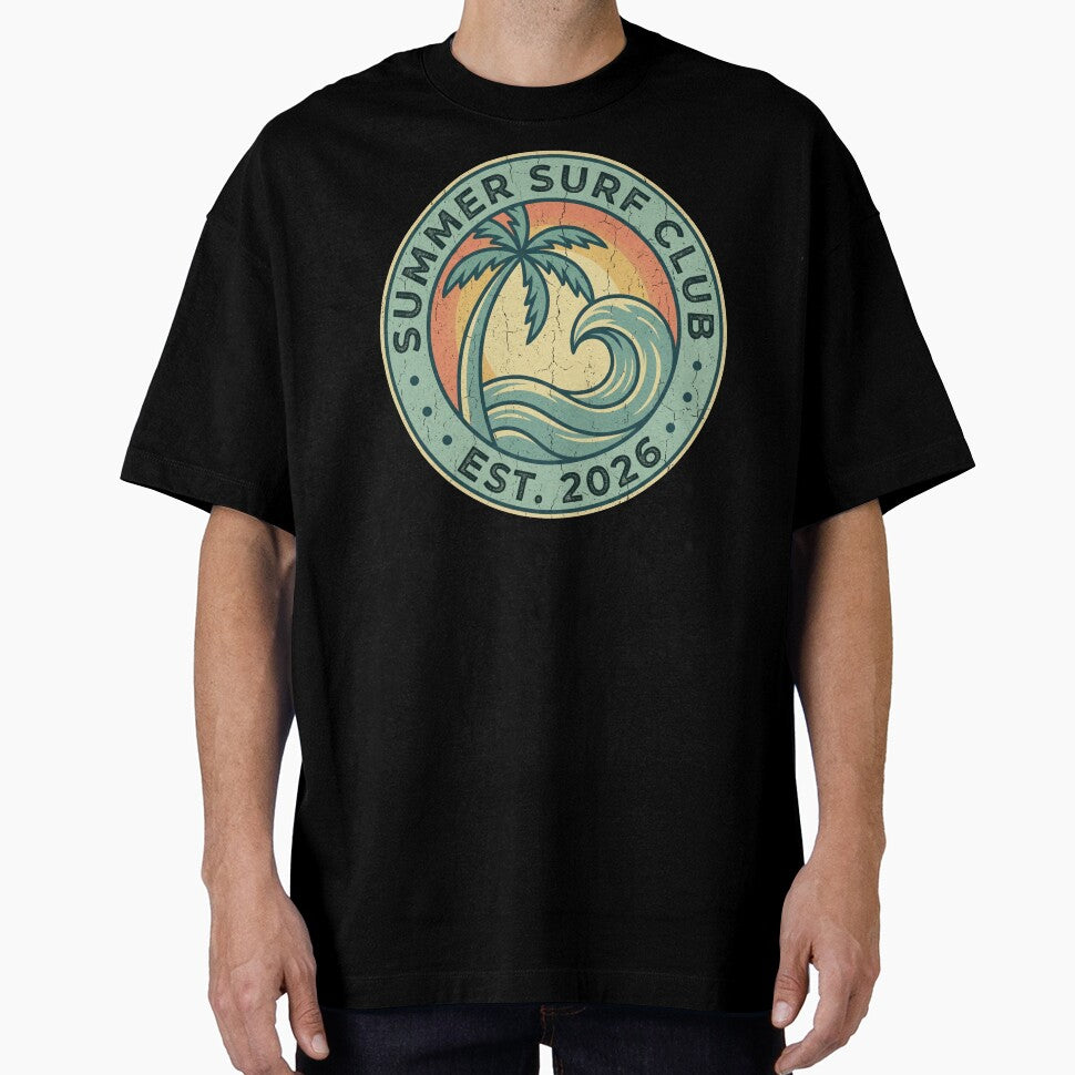 Vintage Summer Surf Club 2026 Retro Badge by TeNovaStudio