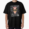 Pink and Golden Pyramid (Black Marble) Geometry by MindedInc