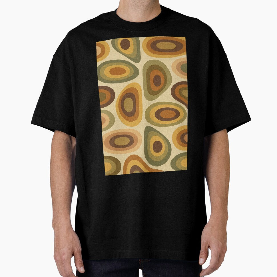 Retro Earth Tone Organic Oval Pattern by weirdfishes123