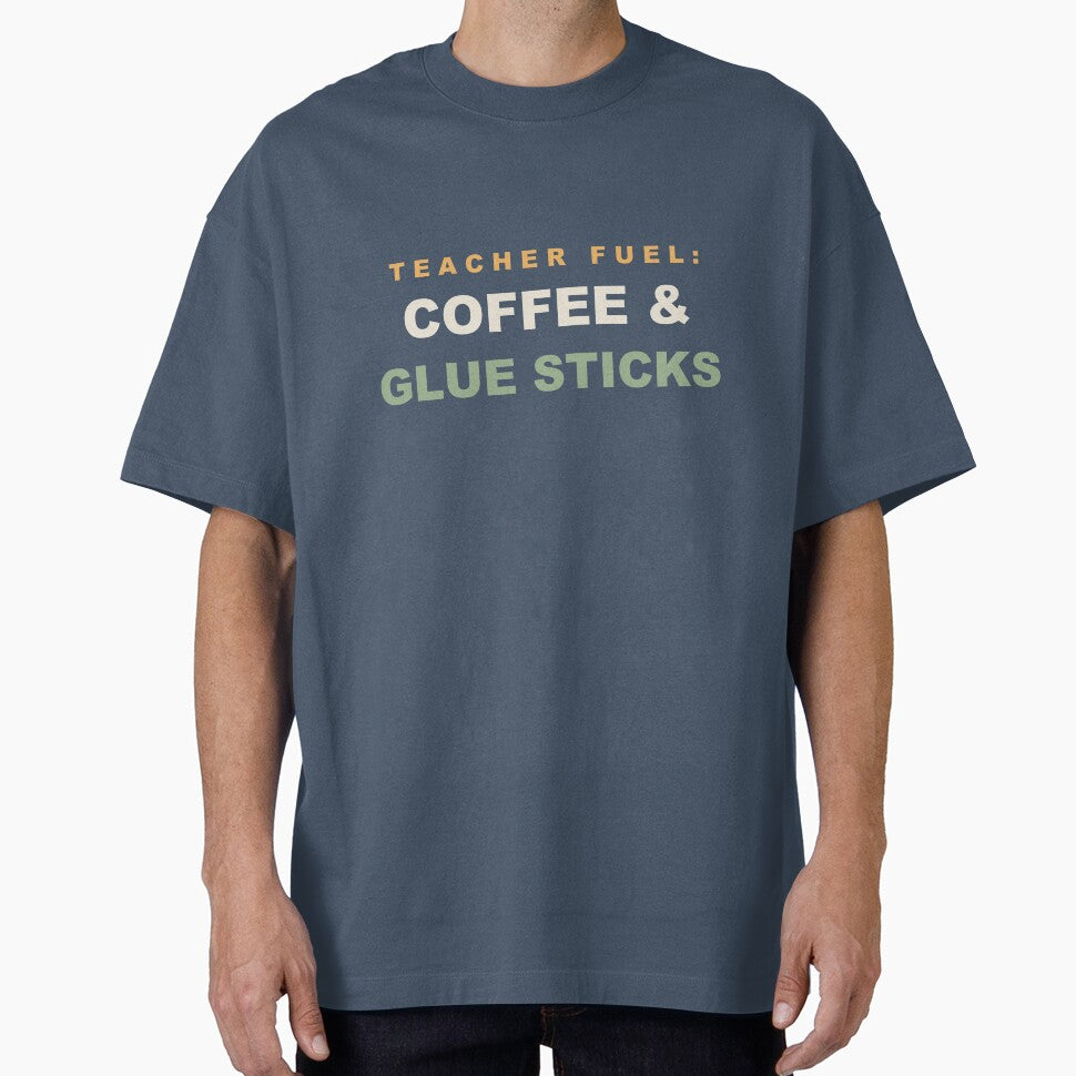 Teacher Fuel Coffee and Glue Sticks - Funny Teacher by RetroThreadWorks
