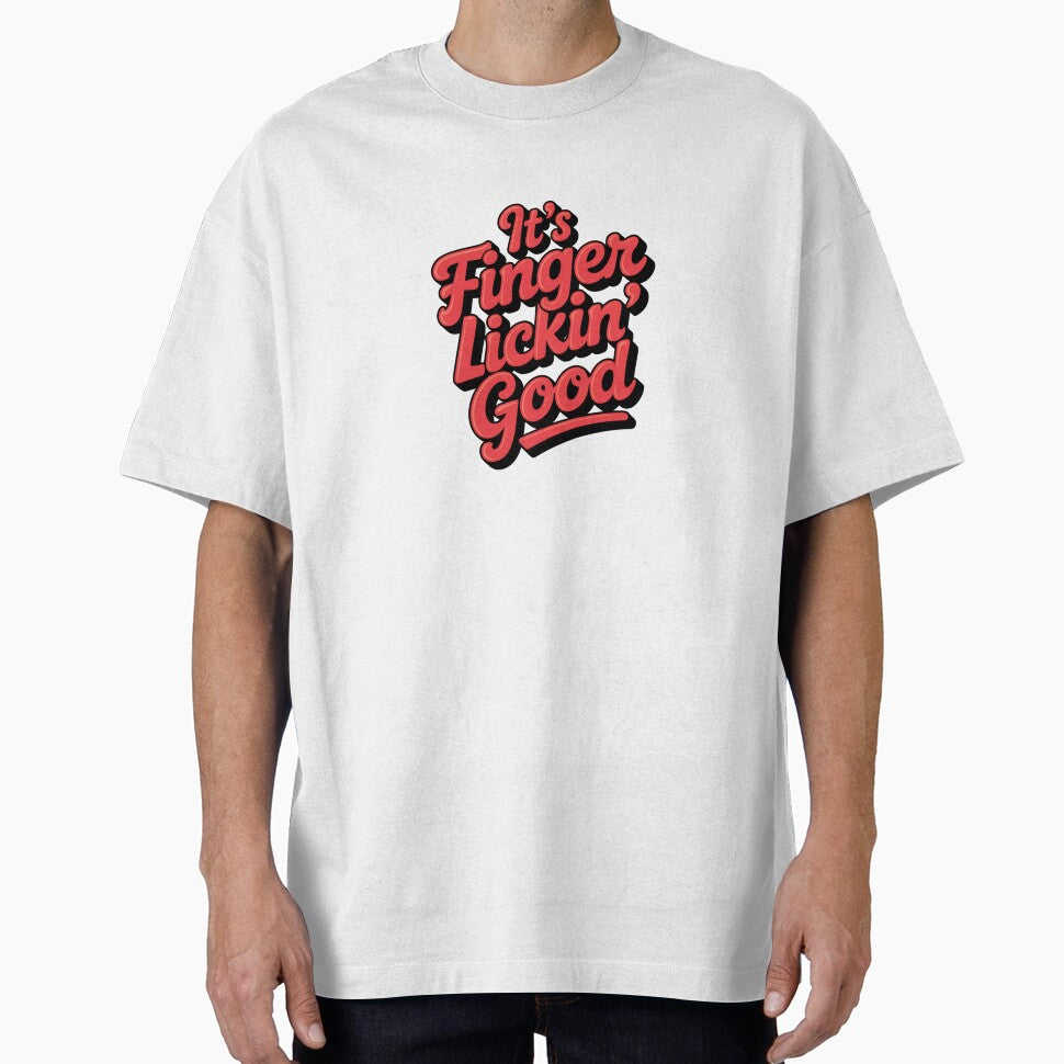 It's Finger Lickin' Good Retro Typography Design – Funny Bold Food Lover Quote" by Maddy V Store