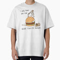 Girl Hugging Giant Burger - "Never Touch My Burger" Funny Foodie Art by KaBaRen