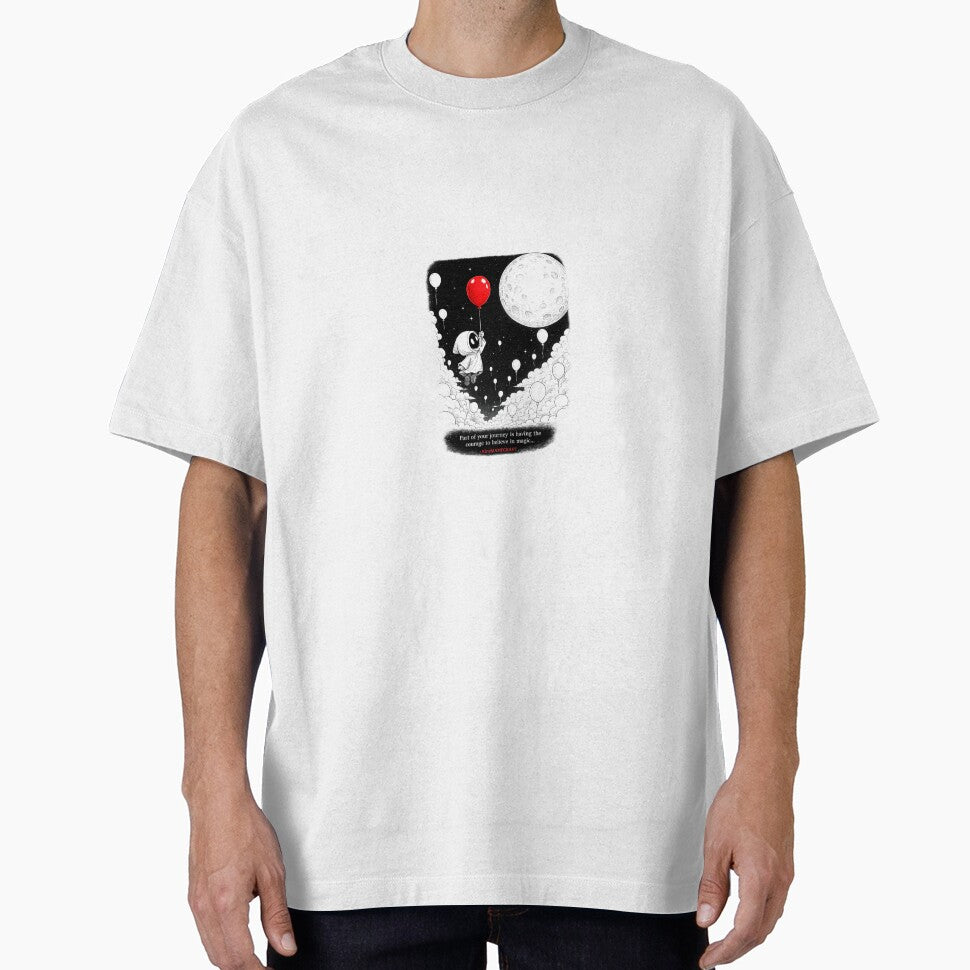 Moonbound Dreams Red Balloon T-Shirt by #kingMAMECRAFT