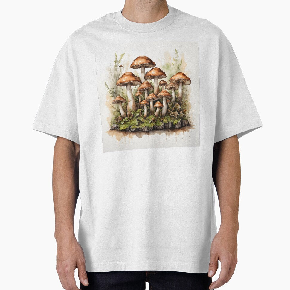 Forest Mushrooms Watercolor Art by RawNaturePrints
