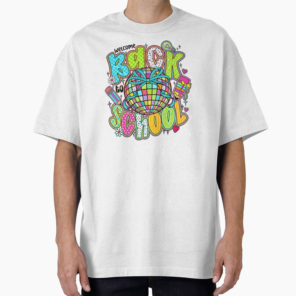 Neon Back To School Disco Bow Kids Teacher by KroghDs
