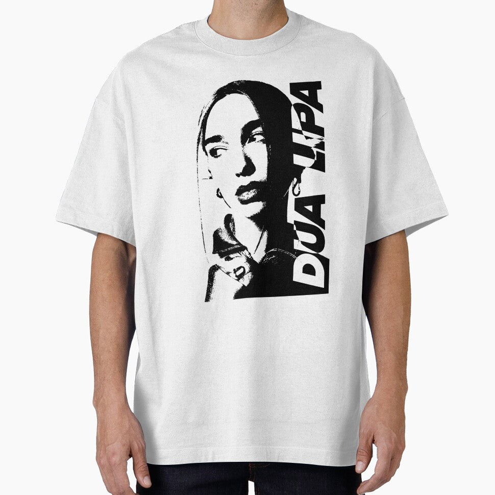 Dua Fan Art Poster – Black White High Contrast Pop Art Portrait Print by gringoods
