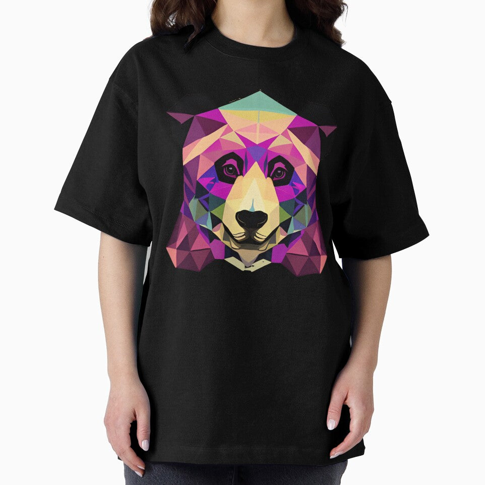 Panda Geometrical Psychedelic Portrait by GeorgiosT