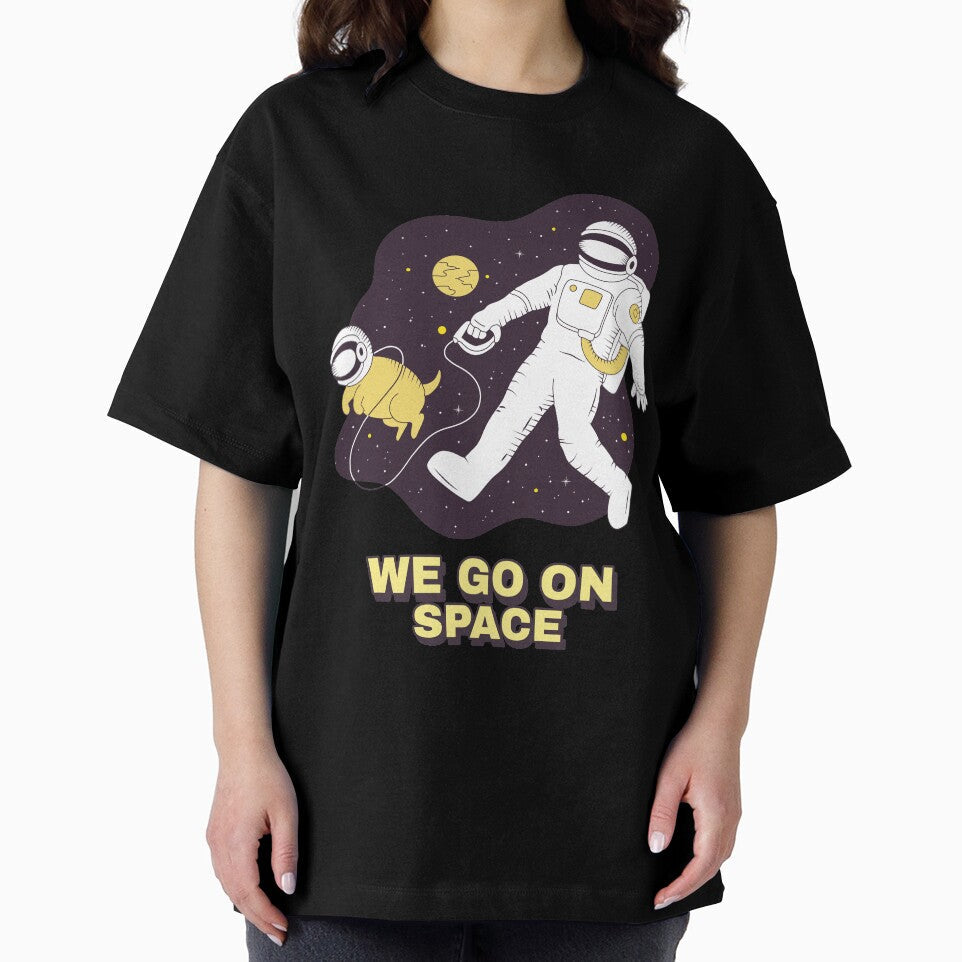 Astronaut Space Dog Walking by Blok45 Unisex , , , Long Sleeve Tee