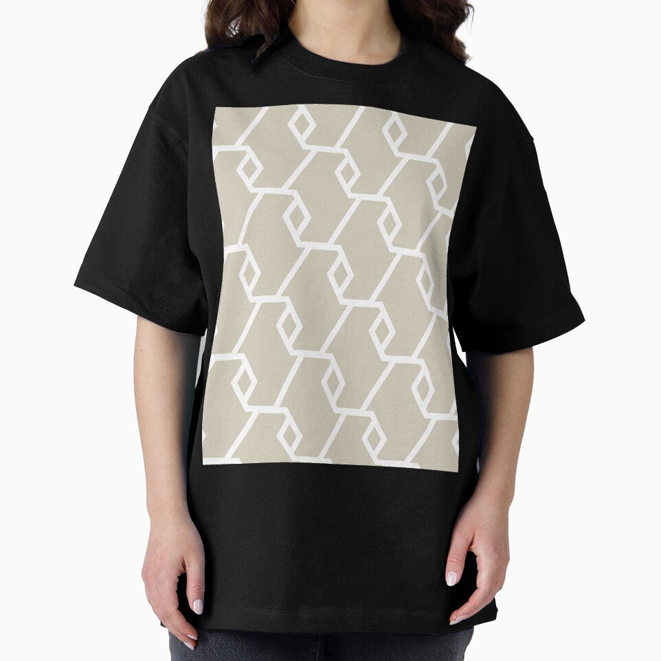Tan and White Diamond Line Shape Pattern Pairs DE 2022 Popular Color Doric White DET641 by ColorOfTheYears