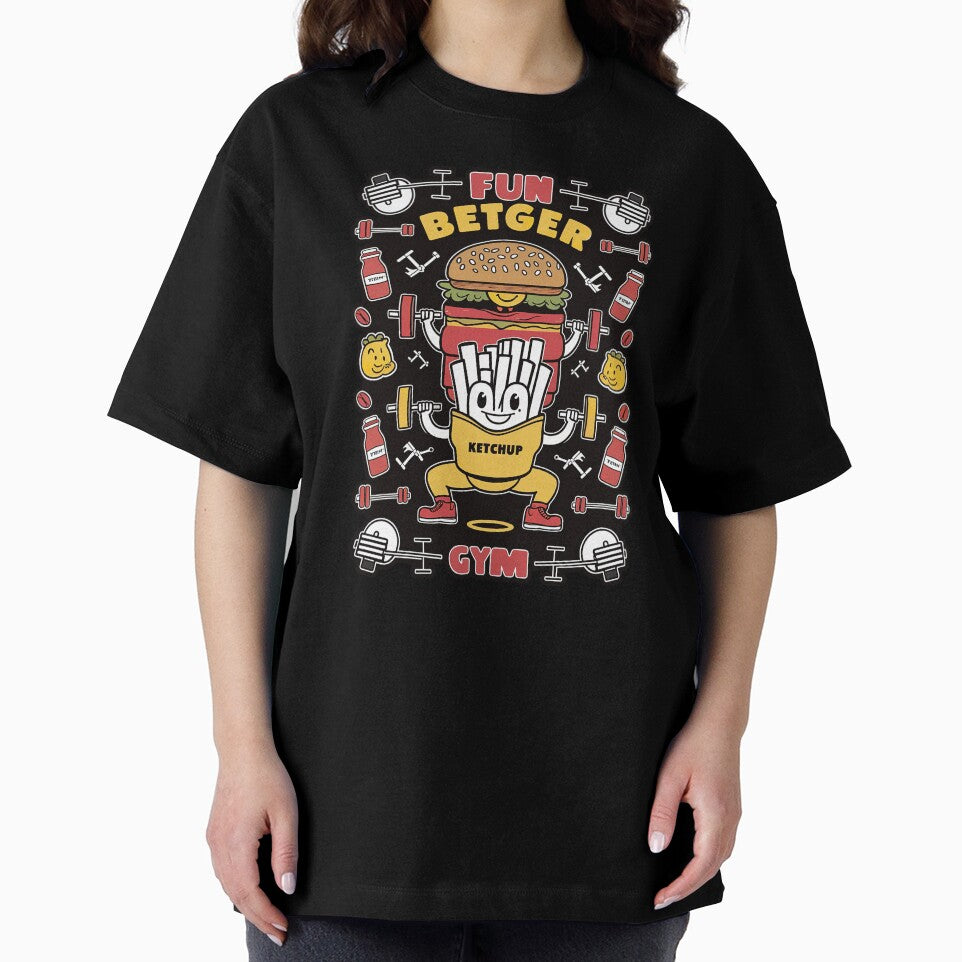 ''Fun Betger Gym'' Cute Humor Funny Sarcastic Gym T-Shirt by Witty Shirts
