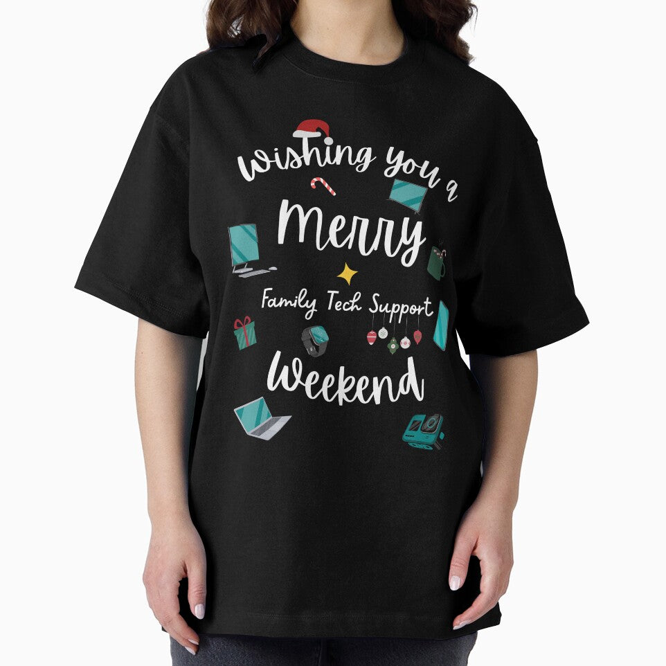 Merry Family Tech Support Weekend - Wishing You A Merry Christmas Greeting - For the Nerds and Geeks of the Family Meme by MillennialMemer