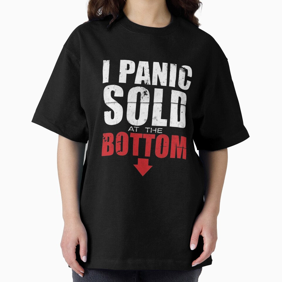 Crypto Panic Sell Meme – I Panic Sold at the Bottom Funny Trading Crypto T-Shirt by EnzoPanicSell