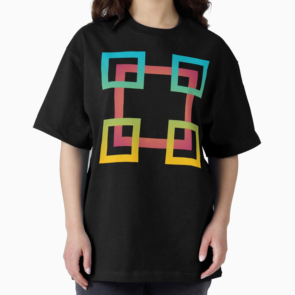 Colorful Geometric Square Pattern Art by imranatoz