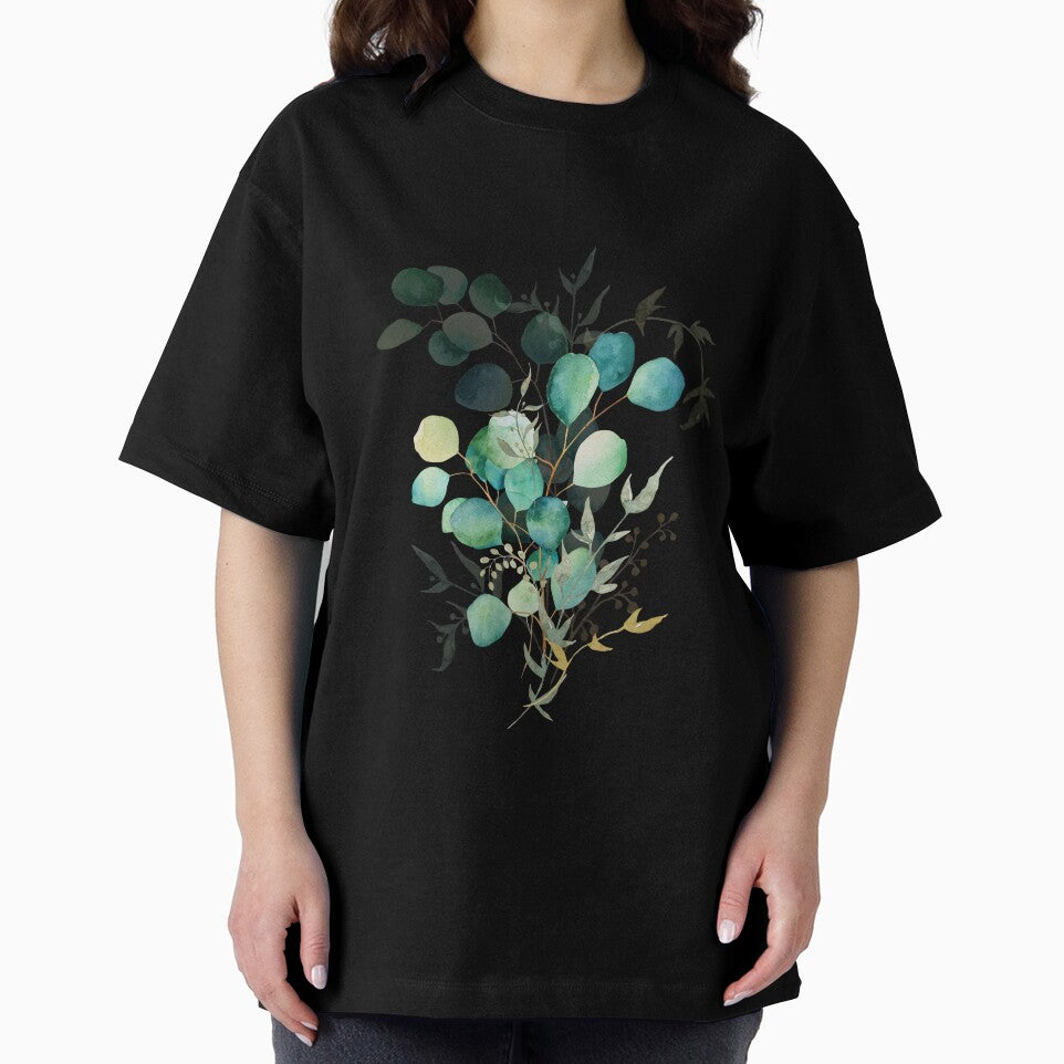 Composition design of eucalyptus branches watercolor leaves by Createssy