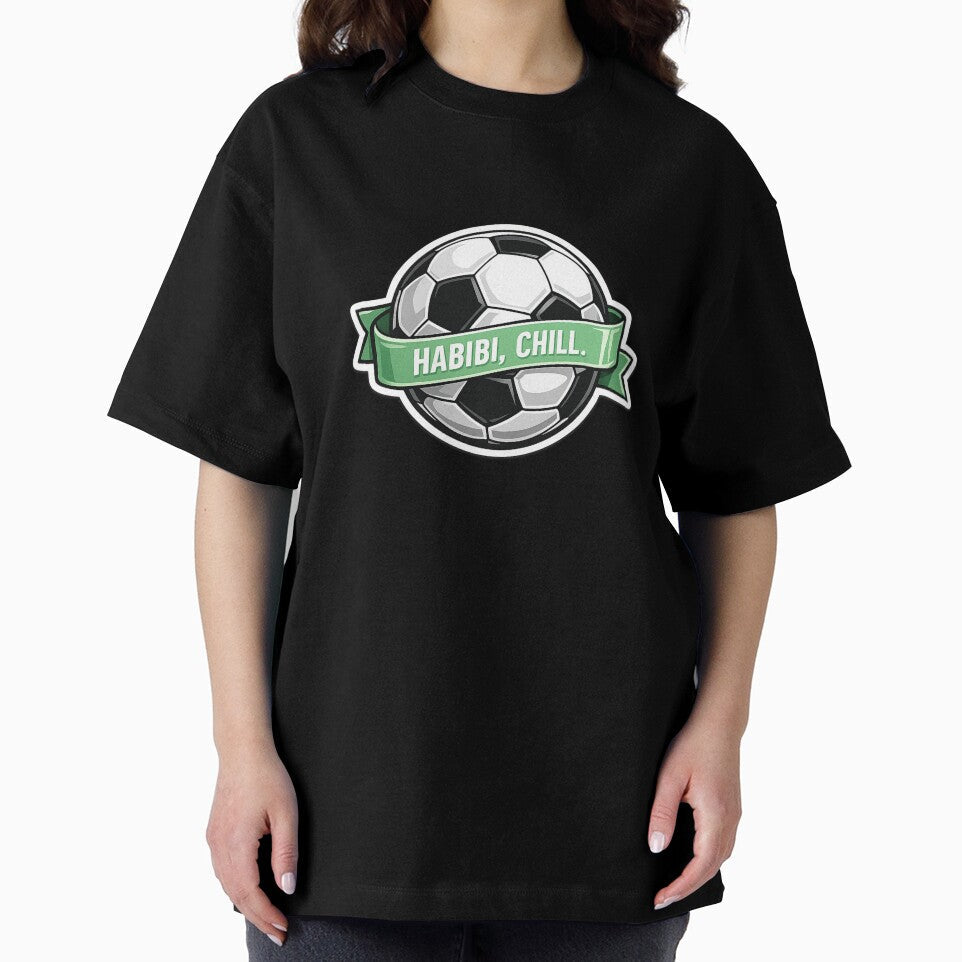 Habibi, Chill – Retro Football Motivation Sticker by RDcollections Unisex , , , Long Sleeve Tee