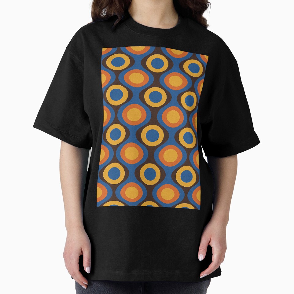 Retro 70s Geometric Circle Pattern by weirdfishes123
