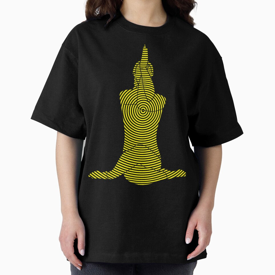 Yoga and meditation practice 2 yellow by Nikmay Design