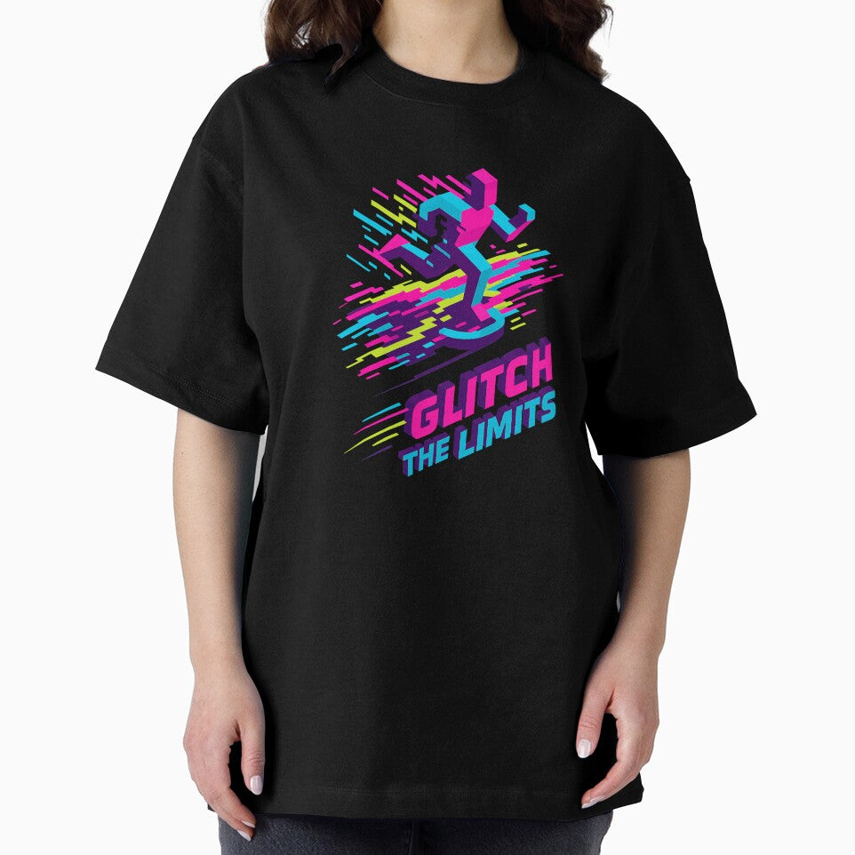 Glitch The Limits — Data Burst Neon Runner Design by DSGIN4YOU