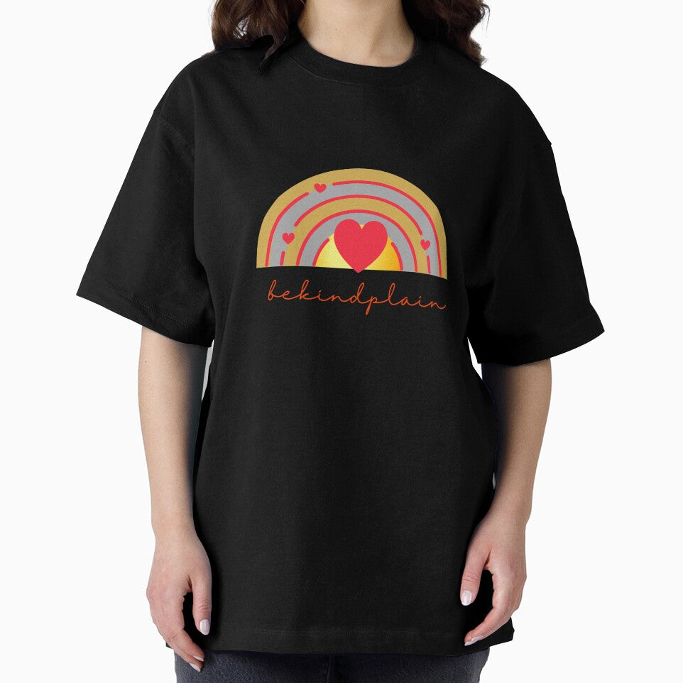 Be kind plain Love Rainbow Gold by DIYArtprinting