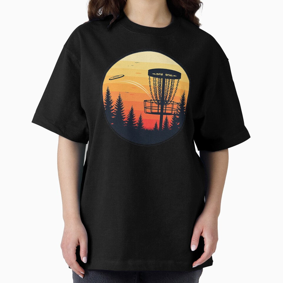 Vintage Disc Golf Sunset Silhouette by SholoStudio