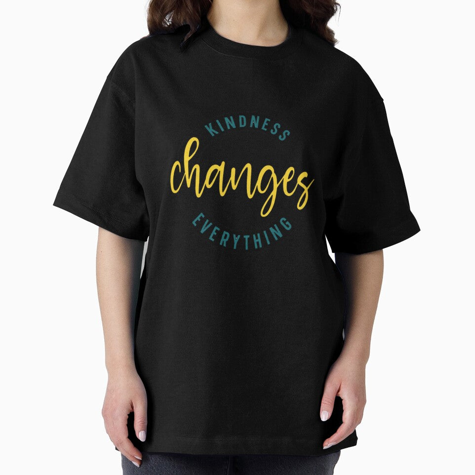 Kindness Changes Everything Circular Typography Teal & Yellow by HBDStudio