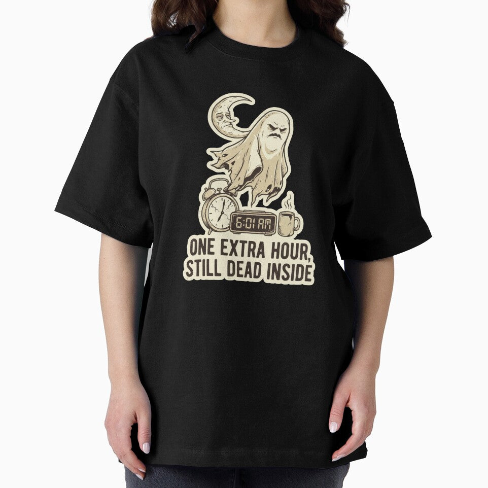 One Extra Hour Still Dead Inside Sleep Humor by PullixArt