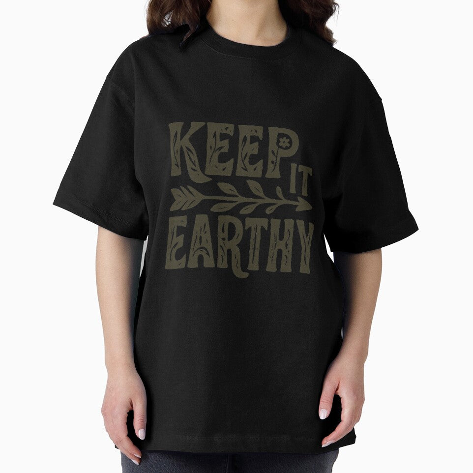 Keep It Earthy – Eco Conscious Boho Nature Quote Design by inkoutninja