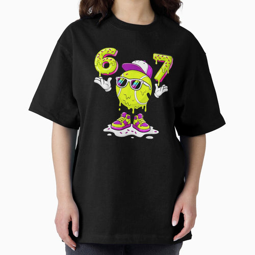 6 7 Tennis Ice Cream Drip Funny Meme Character Retro Style by WayTBeenkenArt