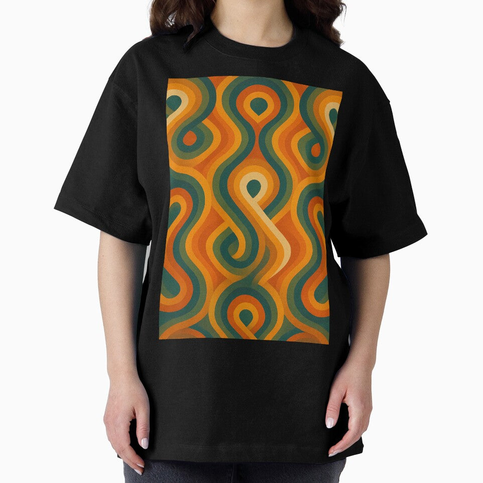 Retro 70s Wavy Loop Pattern by weirdfishes123