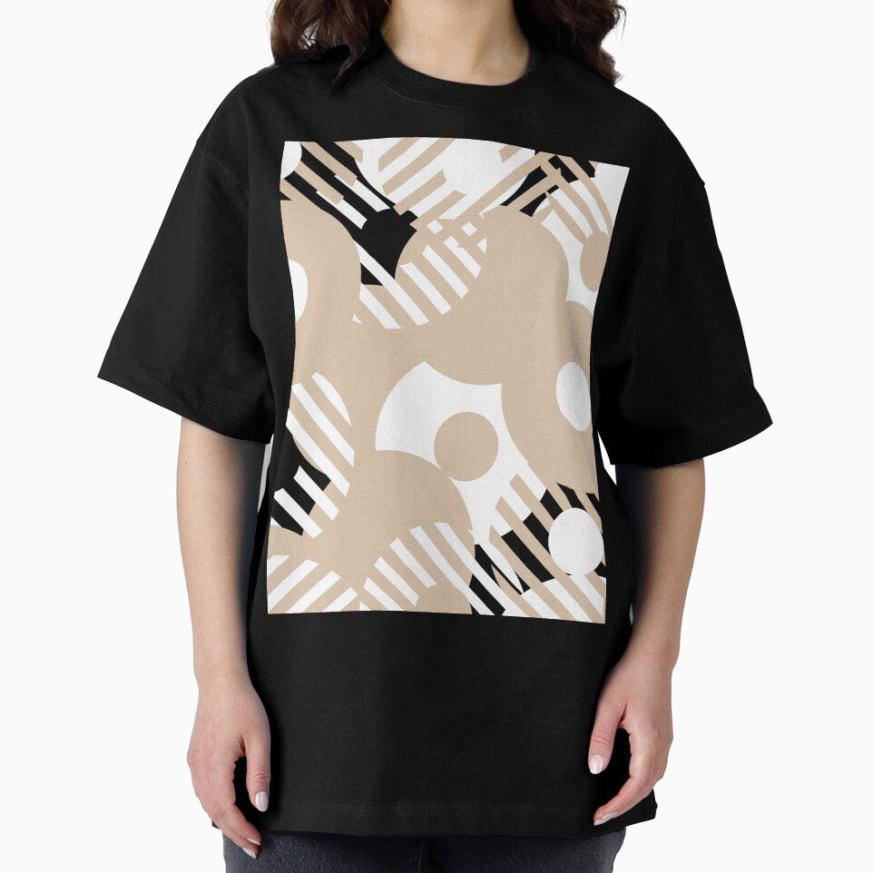 Brown Black White Retro Circle Stripe Pattern Pairs DE 2022 Trending Color Cliff's View DEC720 by ColorOfTheYears