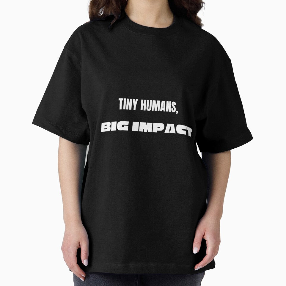 Tiny Humans Big Impact Teacher TShirt Teacher Appreciation Gift Minimal Tee by HopeAndHustle
