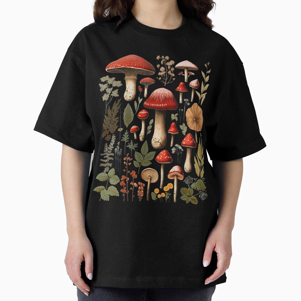 Retro Mushroom Forest Cottagecore by Myra365Art