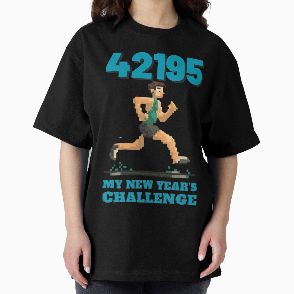 New Years Running Challenge 2024 Marathon Running Men Challenge T-Shirt by MarsLights