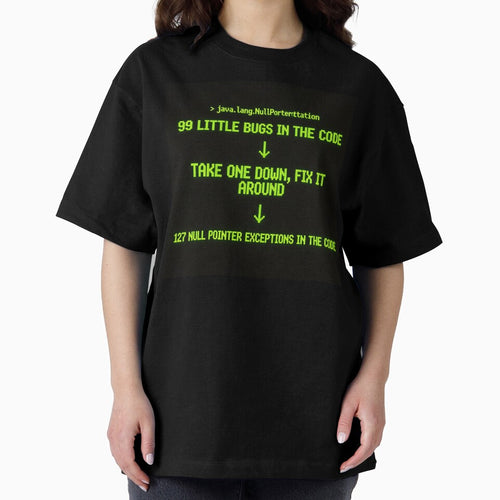 99 Bugs in the Code Funny Programmer T-Shirt | Null Pointer Exception Dev Humor | Retro Terminal Coding Gift for Developers by Noctavia07