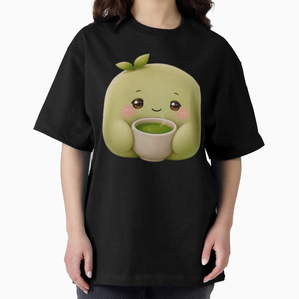 Cute Matcha Mochi Holding Green Tea by ImagenFusionP