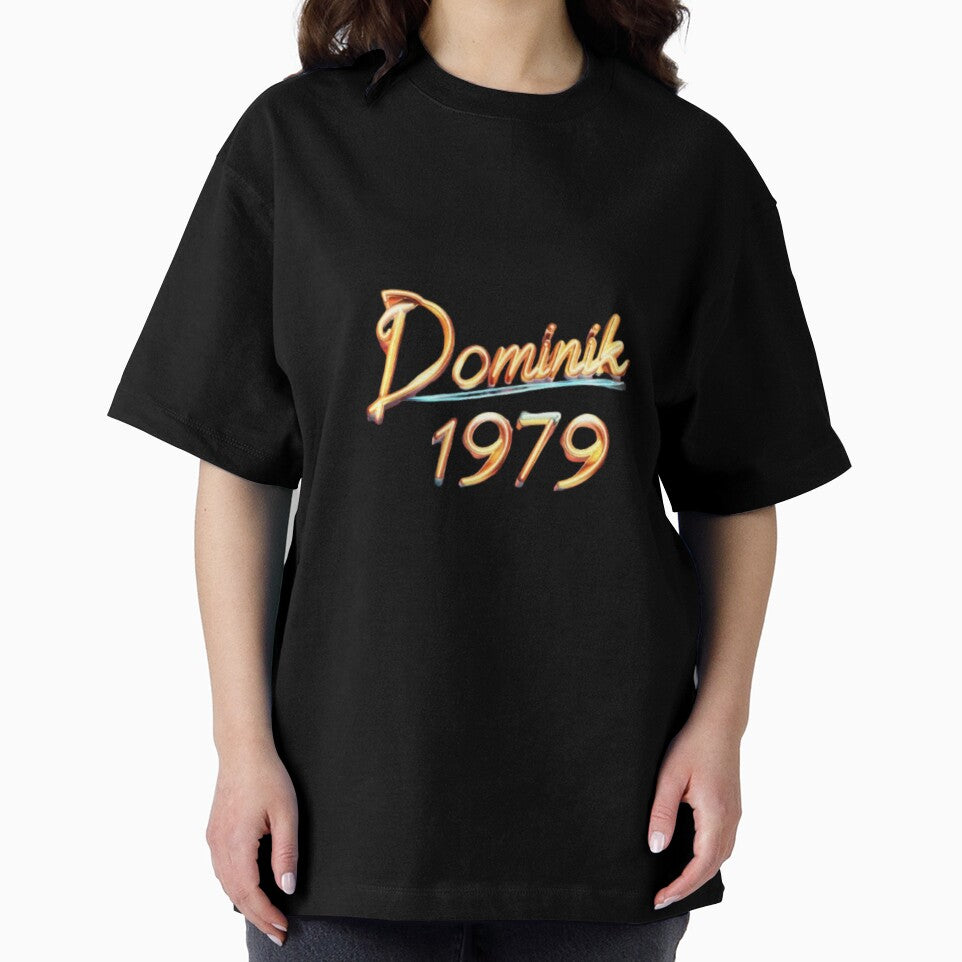 Dominik 1979 – Golden Neon Retro by AlexLineArt
