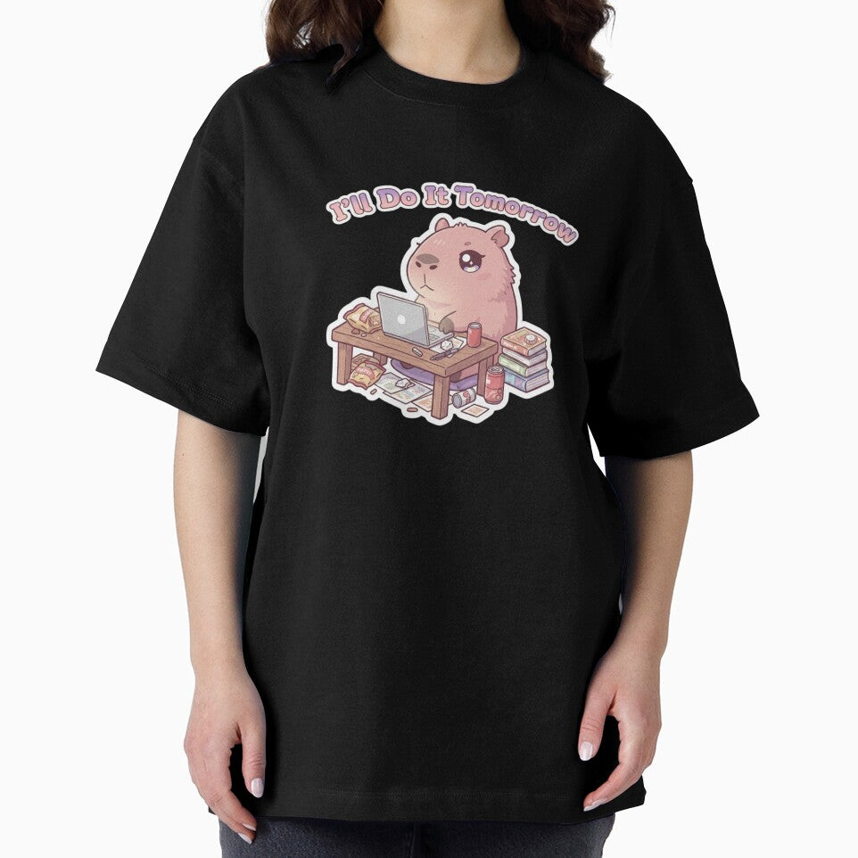 Capybara Procrastinating on Laptop – Funny Kawaii Animal by FRADEX STORE