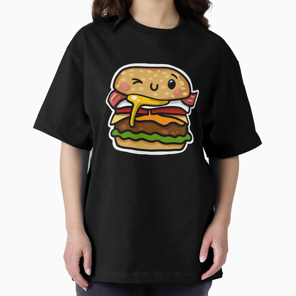 Egg and bacon burger Aussie Australian cute food by sianelliot