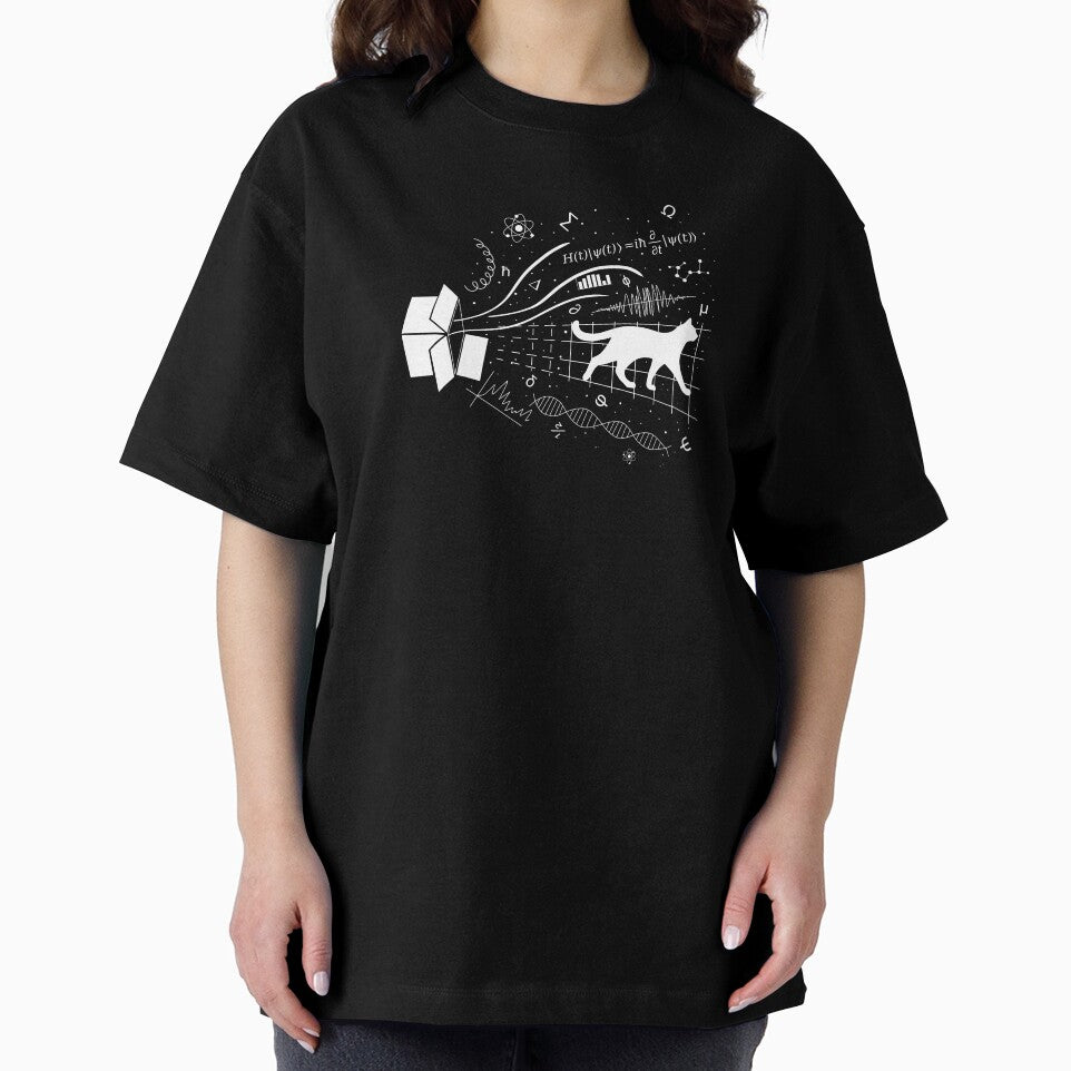 Schrödinger's cat, outside the box, quantum mechanics elements by FABulousStudio