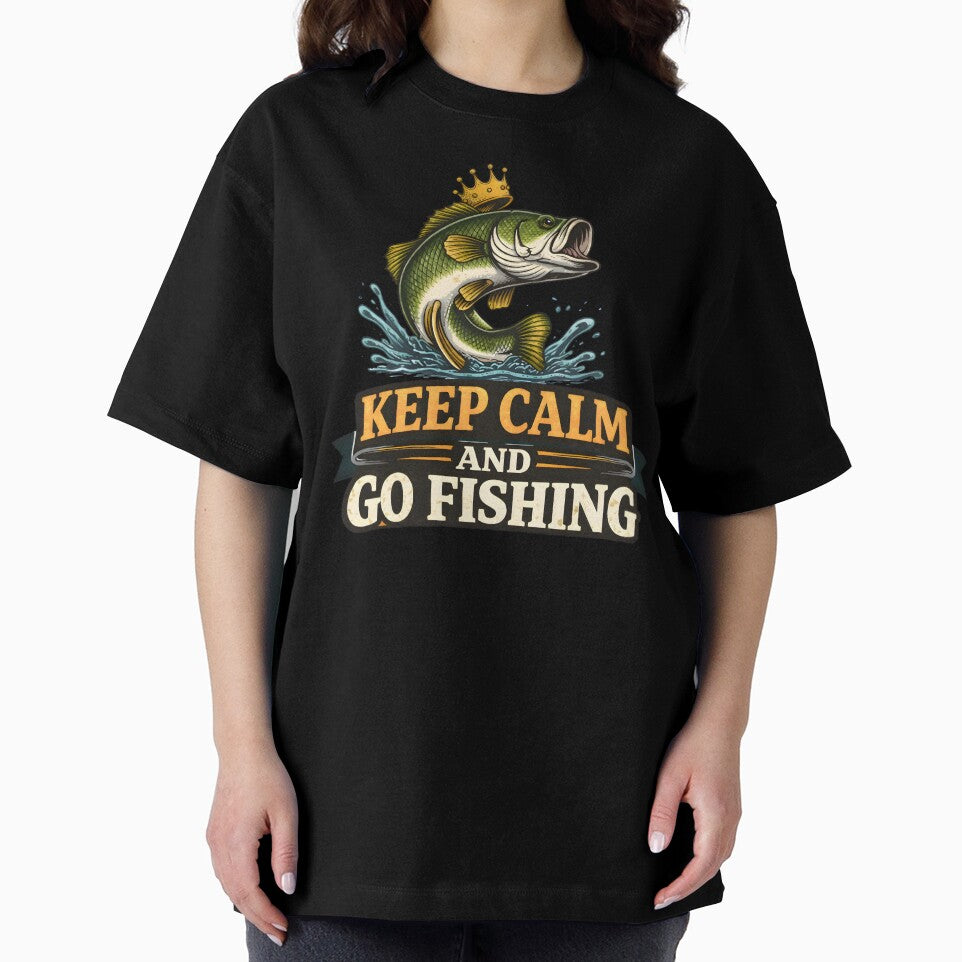 Keep Calm and Go Fishing – Funny Fishing Statement Design by SVALANART