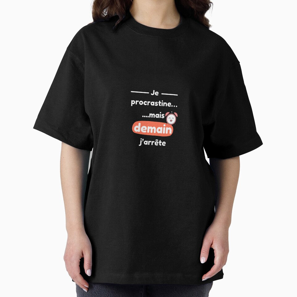 Funny Unisex Short Sleeve T-Shirt "I Procrastinate... But Tomorrow I'll Stop" | Modern Design, Original Gift by MyGraphixCraft