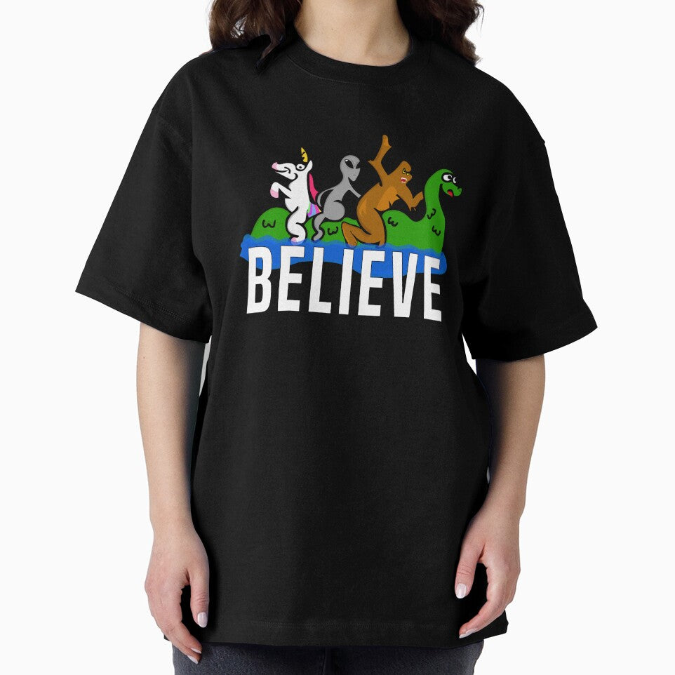 Bigfoot Unicorn Alien Riding Loch Ness Monster Believe by wrestletoys