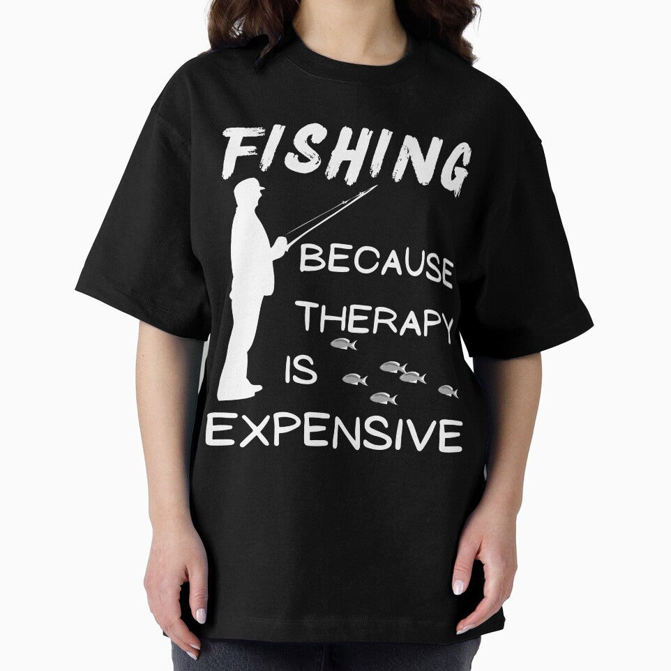 Fishing because therapy is expensive. Fisherman, fishing dad, by Verle-art