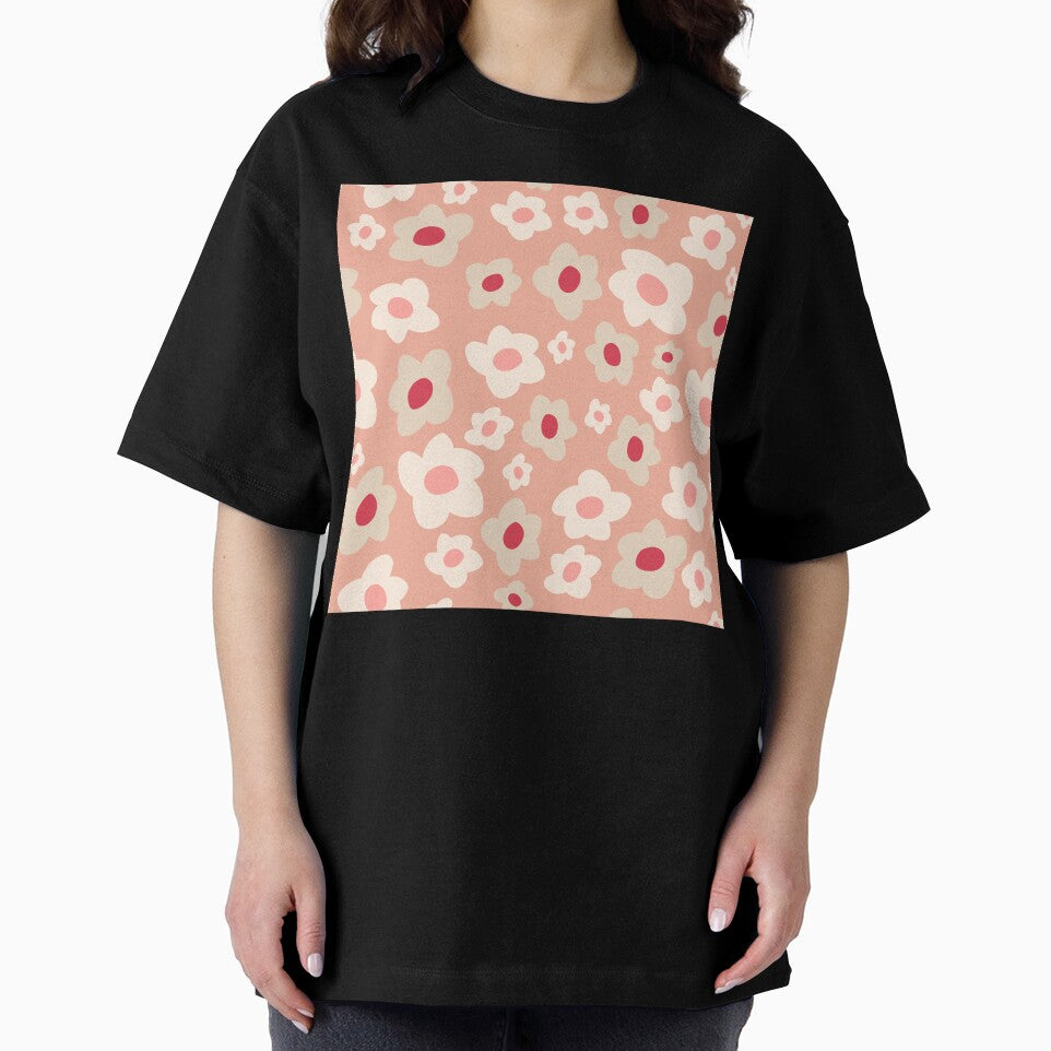 Retro Floral Surface Pattern Cantaloupe & Pink by scorpiolane