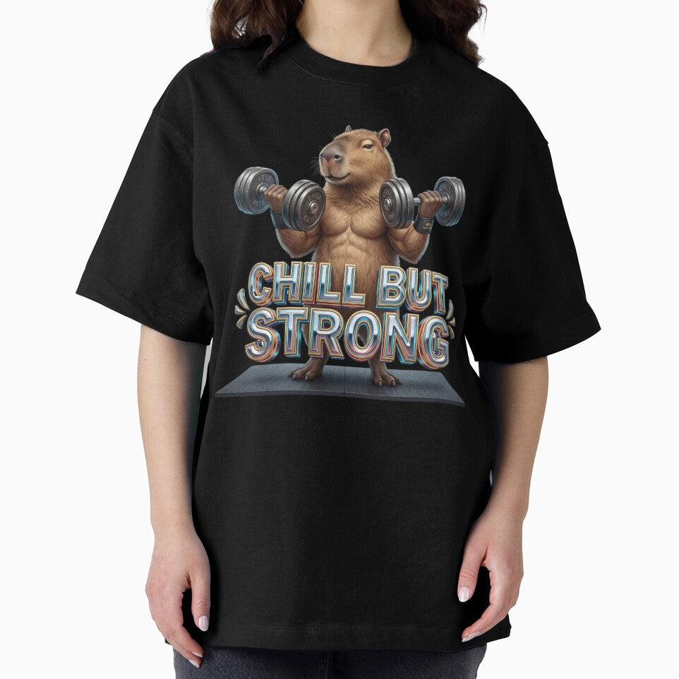 Chill But Strong Capybara Gym by pradeepvisuals