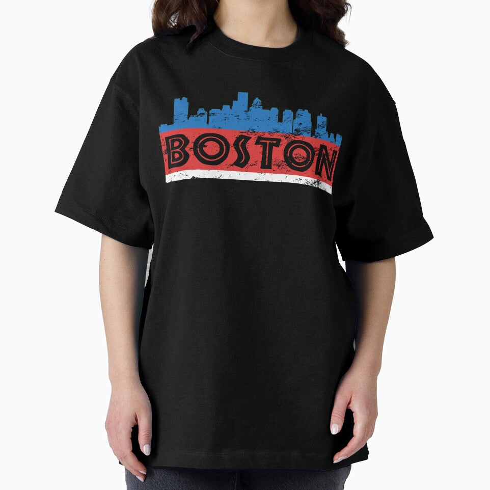 Boston Massachusetts City Tourist Casual Vintage T-Shirts by Zavola