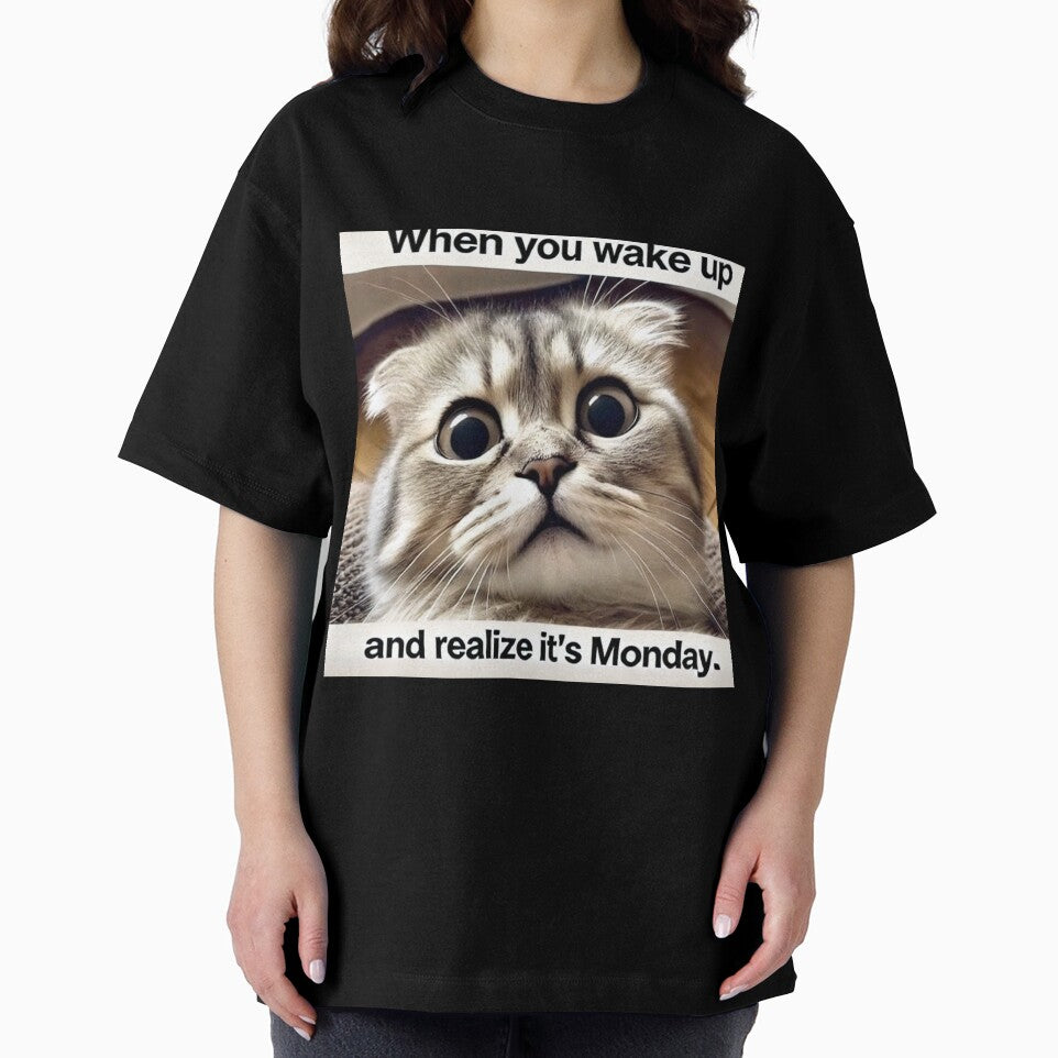 Wake Up Cat Meme - When You Wake Up and Realize It's Monday by CatmemesArt