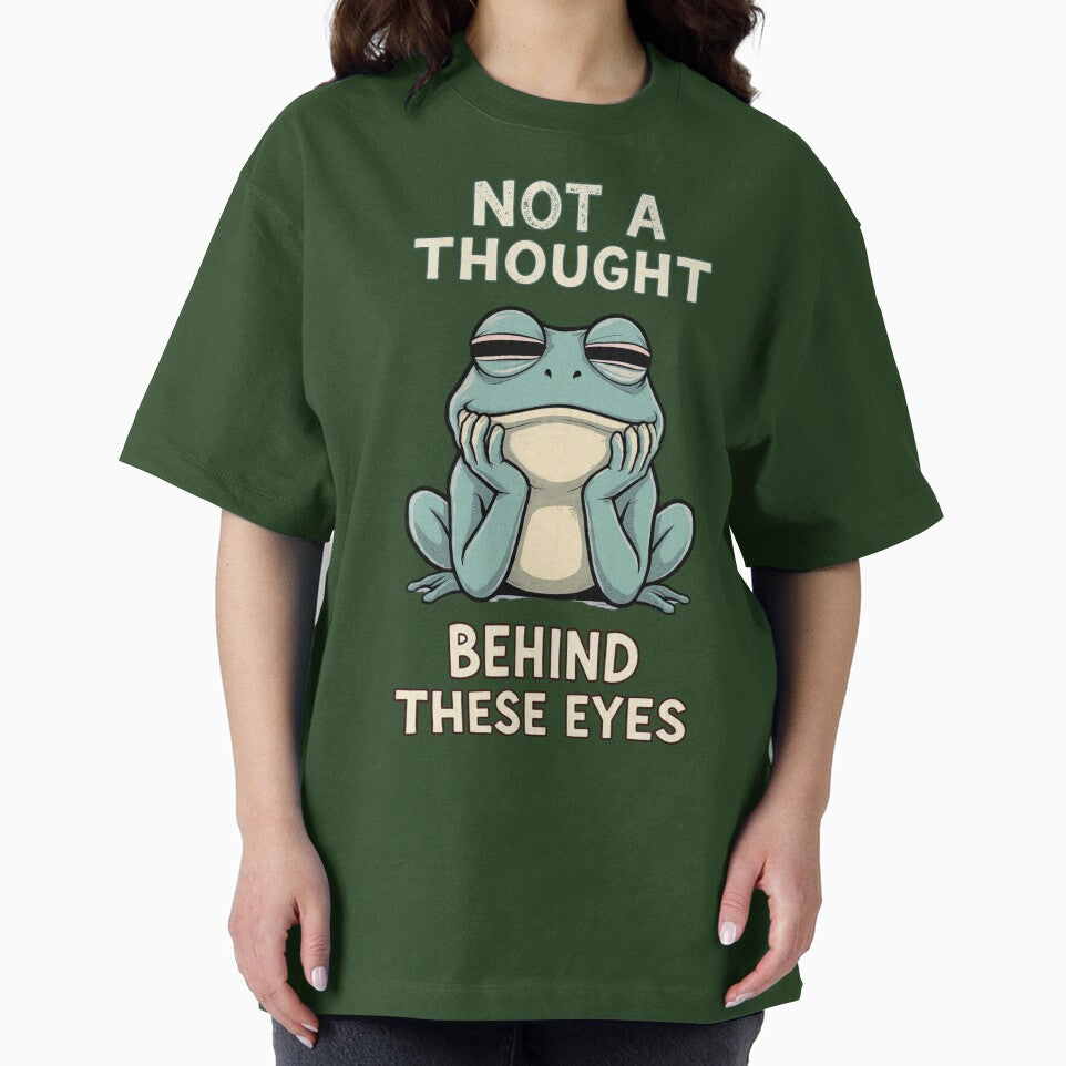 Not A Thought Behind These Eyes Cute Frog by BooDesignStudio