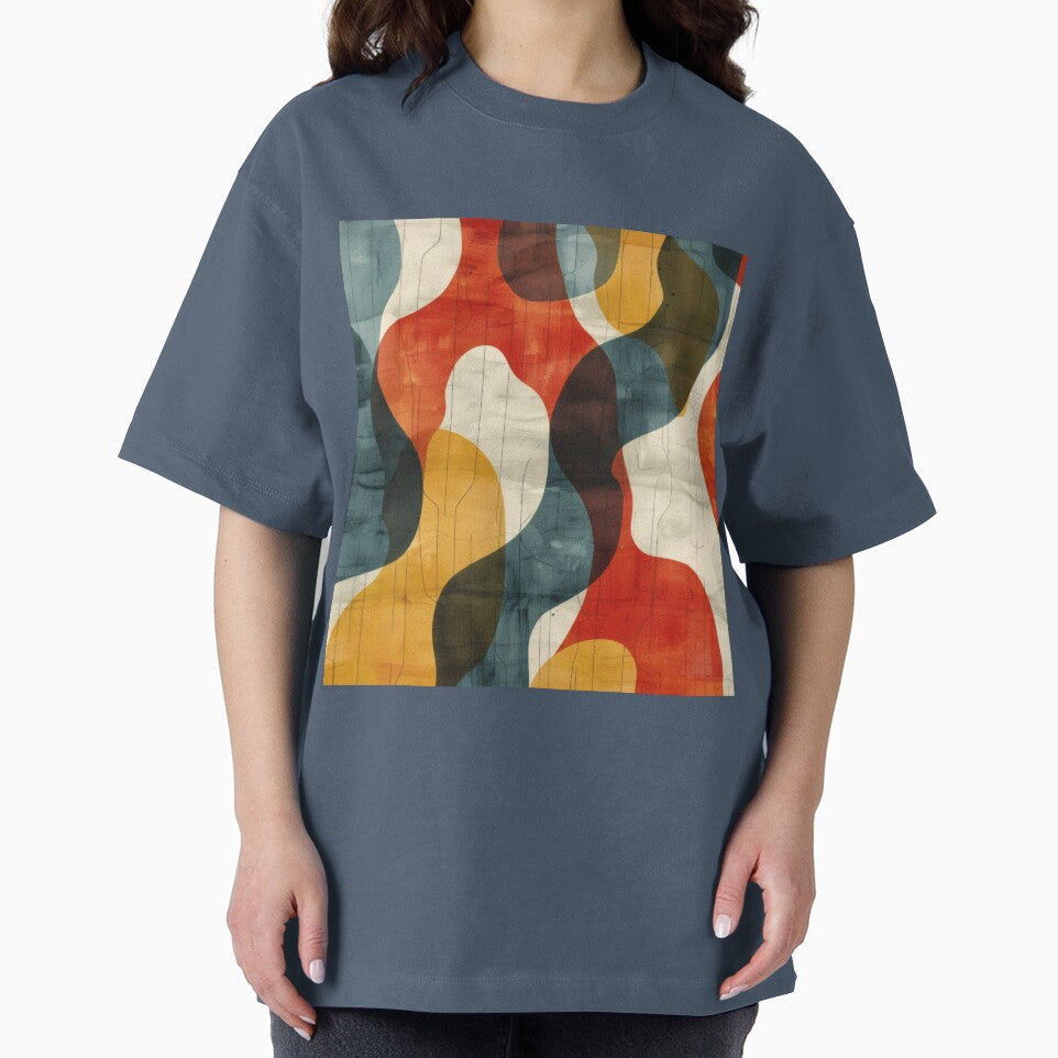 Mid Century Modern Wall Art | Organic Abstract Shapes | Earthy Minimalist Geometric Poster by GrinGalore